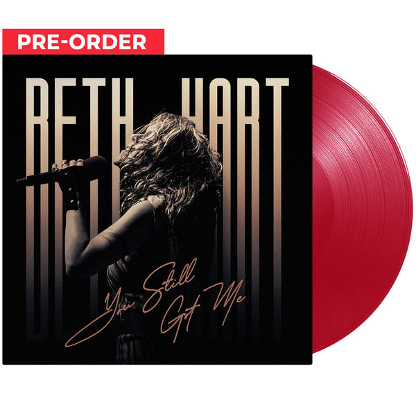 Vinyl record album cover for Beth Hart’s You Still Got Me on red vinyl with pre-order label