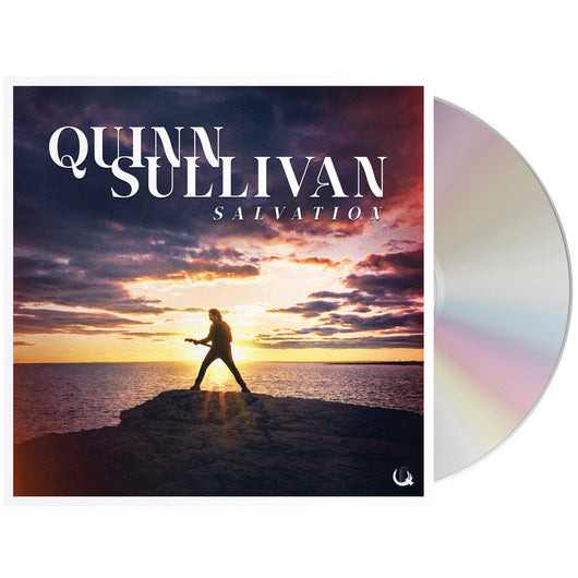 Album cover of Quinn Sullivan - Salvation featuring a silhouetted figure at sunset