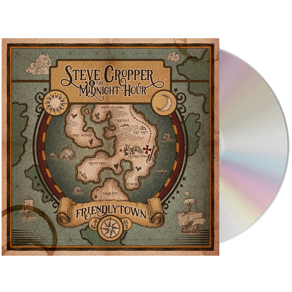 Album cover for Friendlytown by Steve Cropper features vintage map design