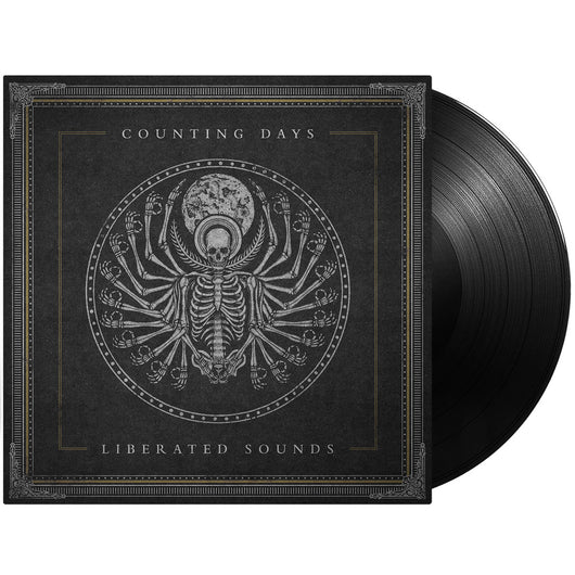 Vinyl album Counting Days Liberated Sounds with dark cover and spider design