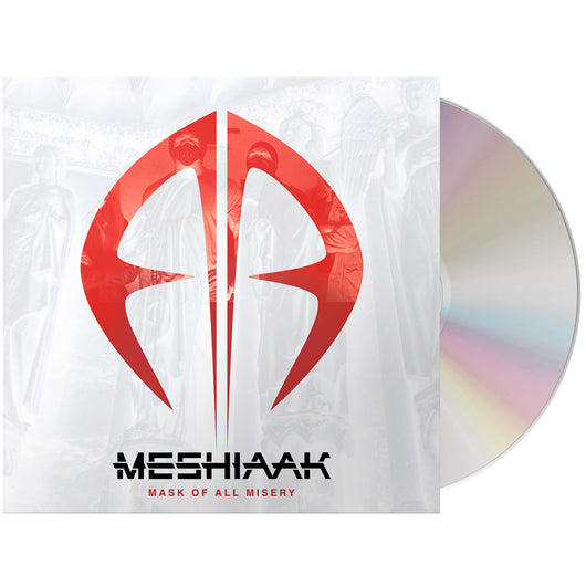 CD album cover of Meshiaak - Mask Of All Misery showcasing the red logo and band name