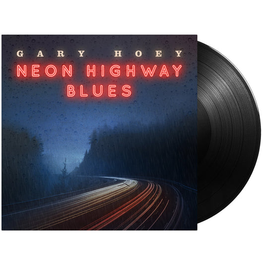 Vinyl record album cover for Neon Highway Blues by Gary Hoey showcasing highway blues vibes